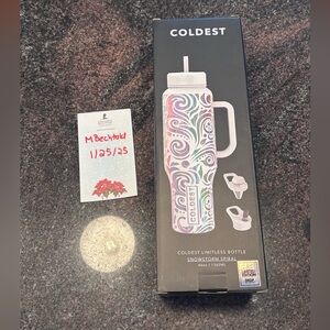 NWT Coldest Limitless Bottle - White Spiral Snowstorm 46oz